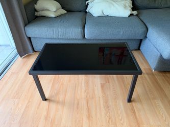 Black Glass Coffee Table - $30