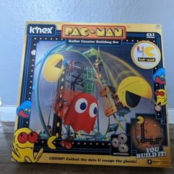 K’nex PAC-MAN Roller Coaster Building Set Motor 40th Anniversary 432 Pieces Used