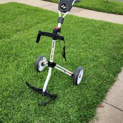 Ultra Xt360  blk Foldable Light Weight Golf Bag Carrier w/ Park Brake