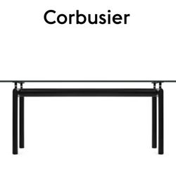 Stunning Corbusier Modern Glass Dining Table or Executive Desk