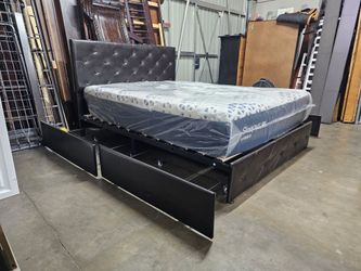 Queen bed and mattress