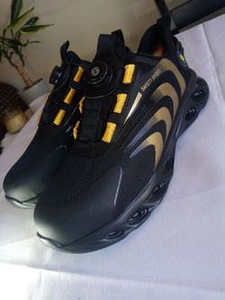 Nice Looking Safety Steel Toe Shoes Color Gold/Black