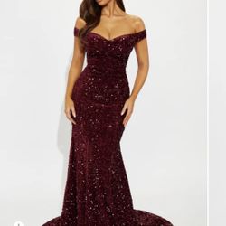Burgundy dress PROM 