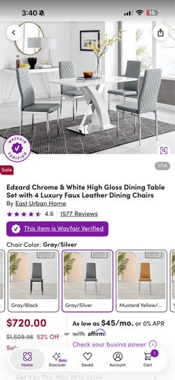 Luxury Dinning Table w 4 chairs