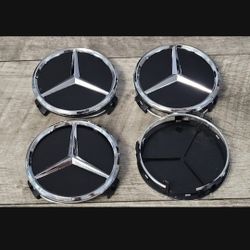 Four New Mercedes Rim Center Caps 75mm 3". Swipe Left To See All Pics Sold Separately SHIPPING is AVAILABLE