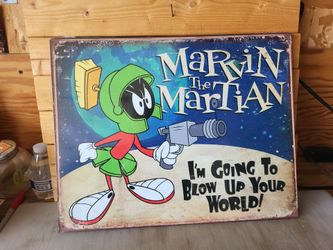 Marvin the Martian Vintage-Style Tin Sign 13"x16"