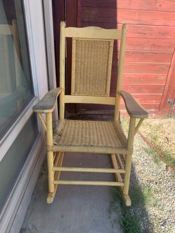 FREE -Vintage Wood and Wicker Rocking Chair