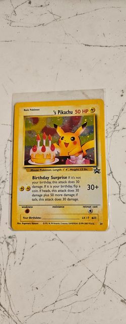 Happy Birthday Pikachu WoTc Promo Holo