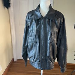 Harve Benard Bomber Mens Leather Jacket Large