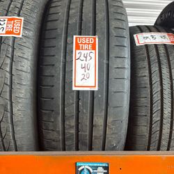 245/40/20 One Tire Used 