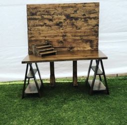Rustic Wood Dessert Table Set 