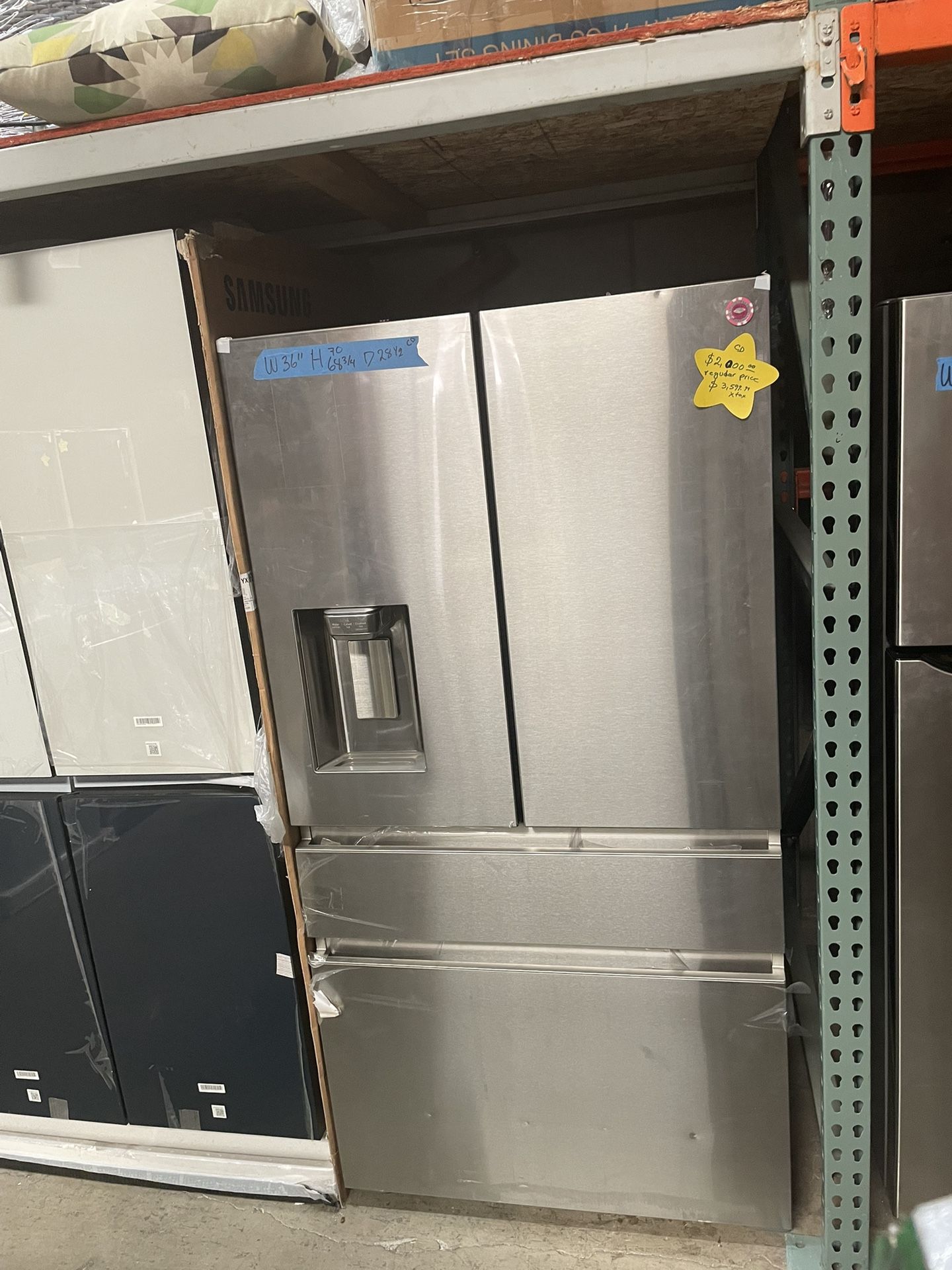 4 Door Refrigerator Counter Depth DACOR Stainless Steel