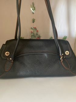 Cole HAAN Women’s Pebble Leather Black SMALL Satchel Purse Bag