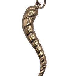 18kt Yellow Gold Italian Horn Pendant