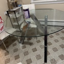 Glass Round Table