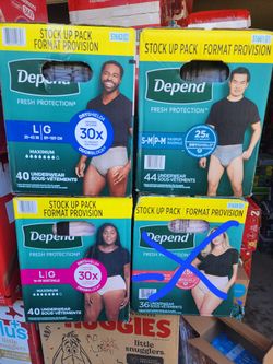 Depend $20 Each Box. Pickup And Cash Only