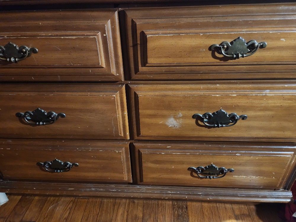 Brown Wood Dresser