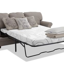 Charleston Beige 90” Sleeper Sofa with Queen Cooling Mattress