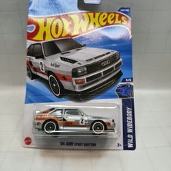 Hot Wheels die-cast model of the '84 Audi Sport Quattro
