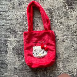 Brand New Red Fluffy Hello kitty Shoulder Bag