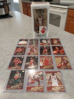 LeBron James Bobblehead & Upper Deck Card Lot