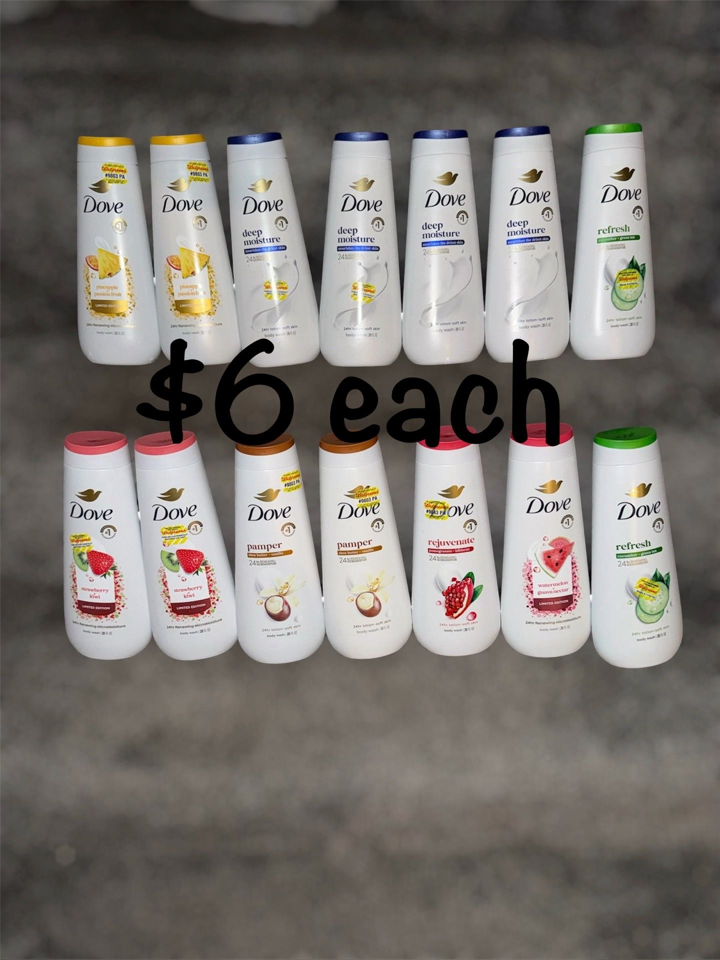 Dove body wash