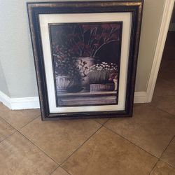 Flower Picture.  Frame Is 36x24