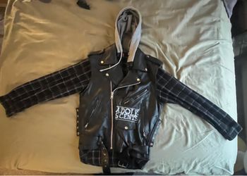 Hand painted/stitched punk jacket