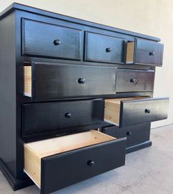 9 Drawer black pine