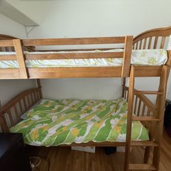 Twin Size Bunk Bed With Mattress 