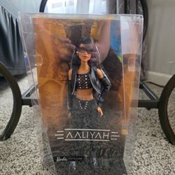 Barbie Signature Aaliyah Collectible Doll in Black Faux Leather Outfit