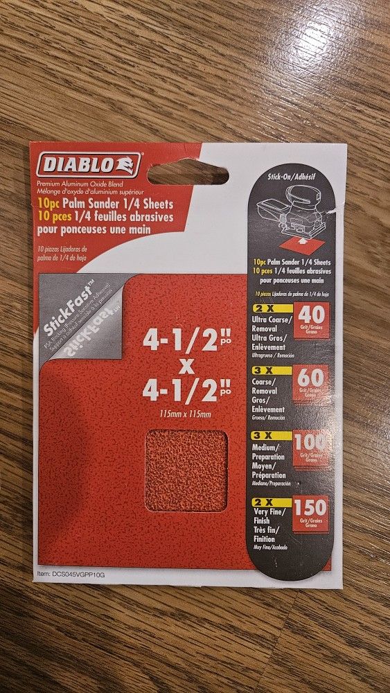 Diablo 10pc Palm Sander Sheets