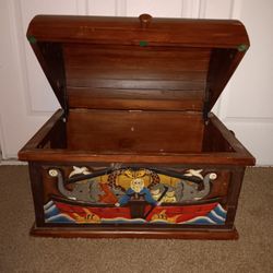Hand Carved Wood Chest