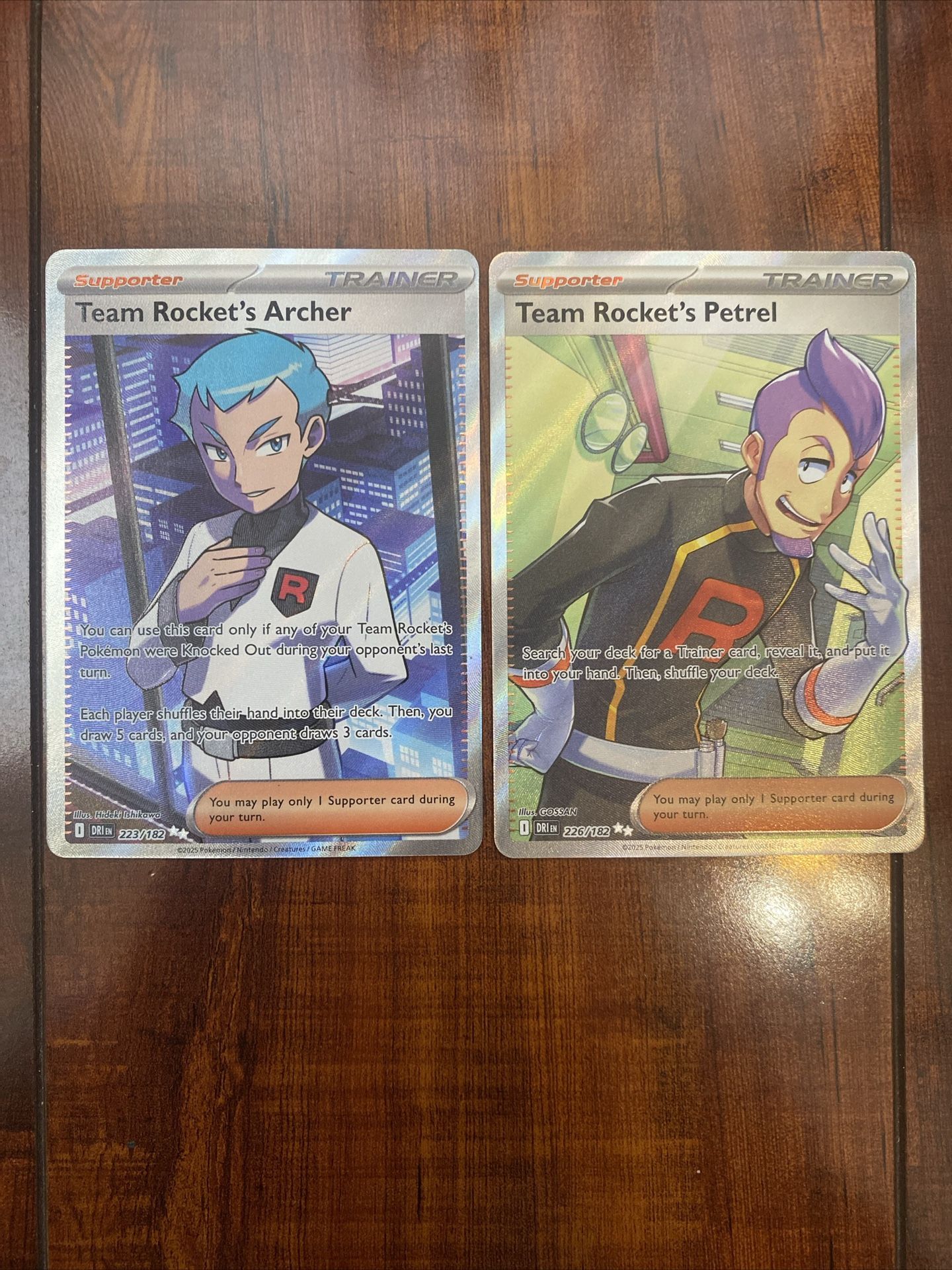 Pokemon Destined Rivals Team Rocket’s Archer & Petrel Lot of 2 NM/M PACK FRESH