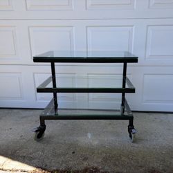 Steel and Glass Media Cart