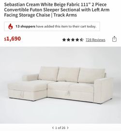Living Spaces Convertible Fulton Sleeper