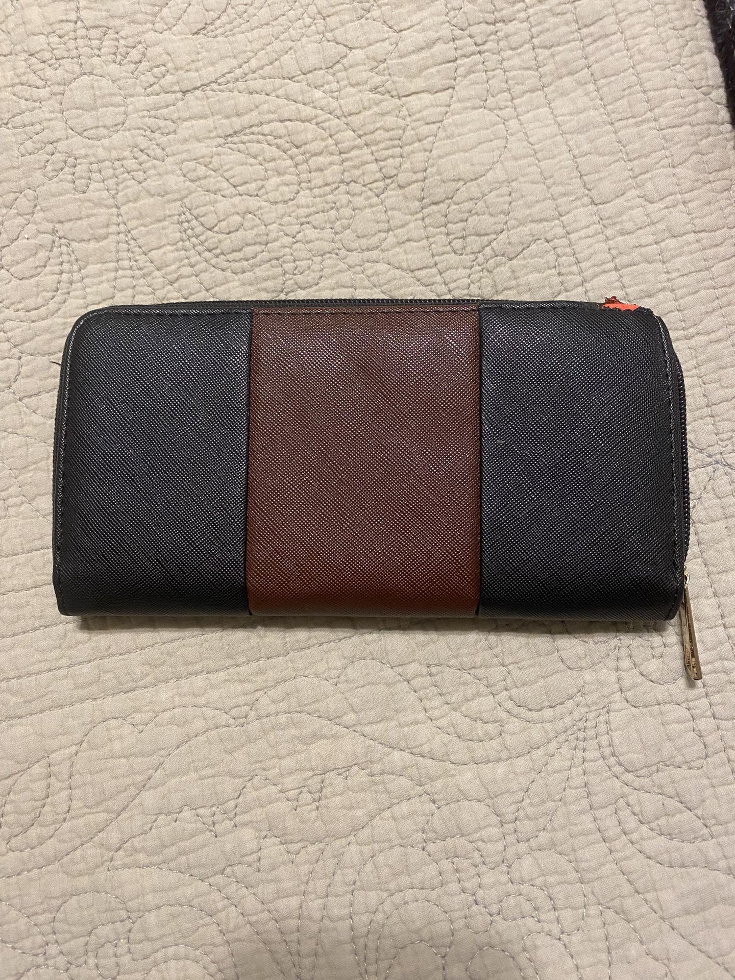 Long Brown And Black Wallet