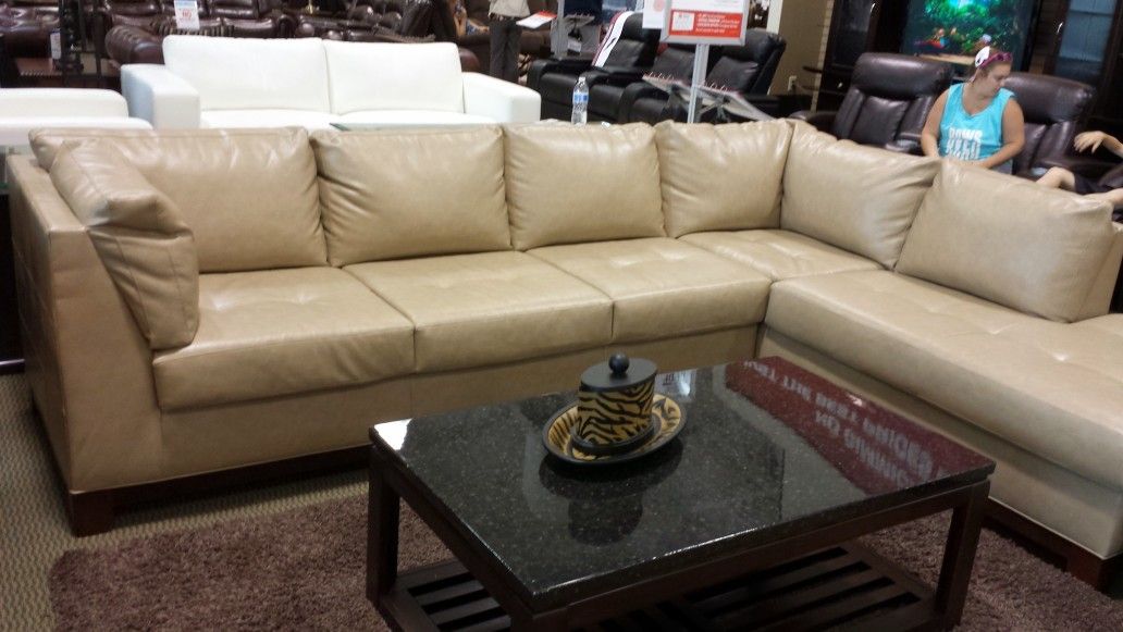 Leather sectional free