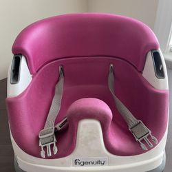 In genuity Baby Base 2 In 1 Booster Feeding And Floor Seat With Self Storing Tray Pink