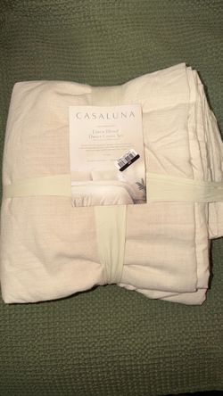 Casaluna Heavyweight Linen Blend Duvet Cover Set King