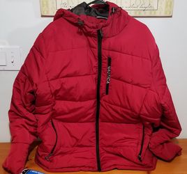 NWT Mens Red Nautica Water Resistant Jacket XL
