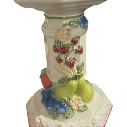 Avon Sweet Country Harvest Pillar Candle Holder Vintage 