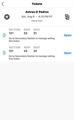 Padre tickets