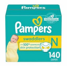 Pampers Swaddlers Diapers, Newborn (<10 lbs), 140 Count