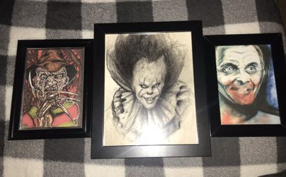 Freddy Krueger / iT The Clown /Hannibal Lecter Art Picture frames