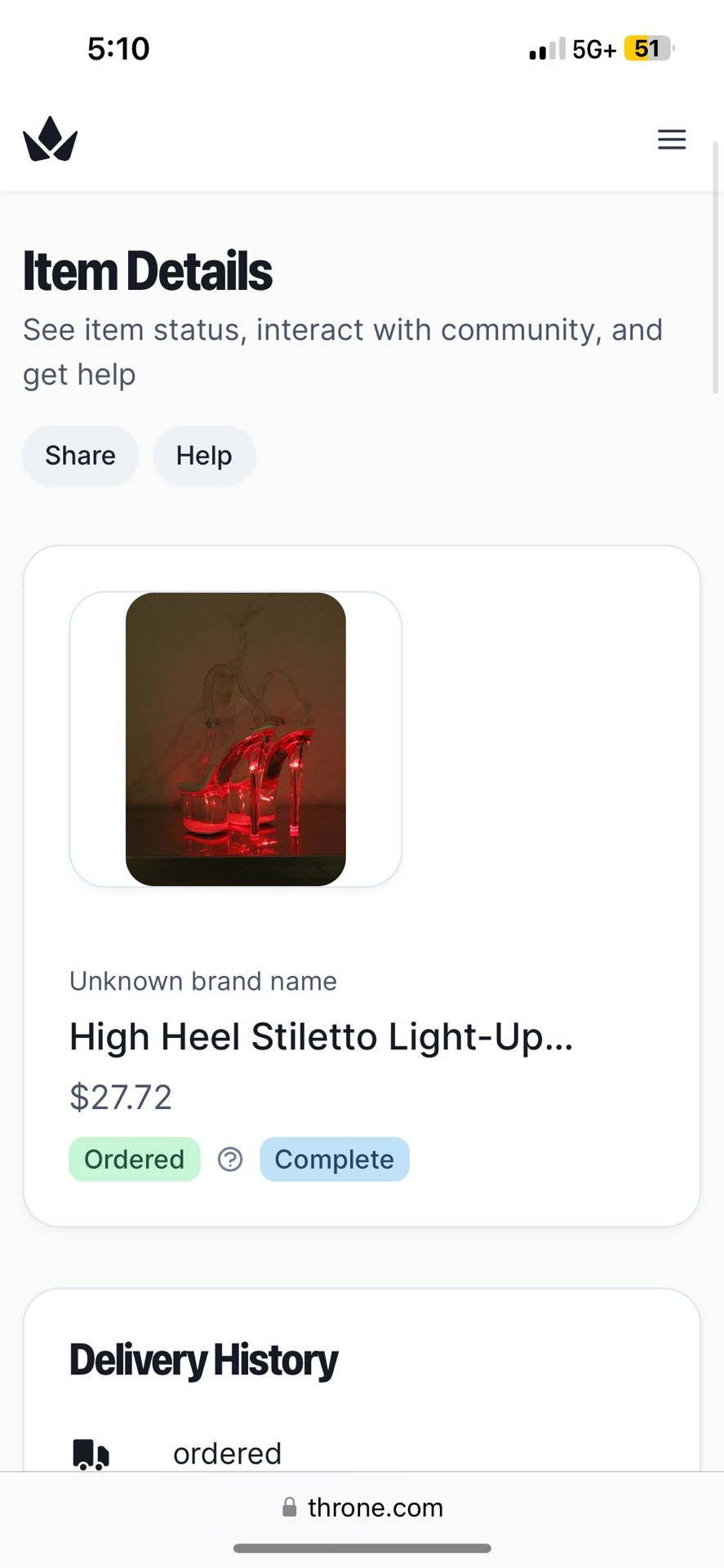 Clear Stilettos with Red LEDs