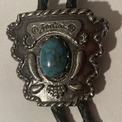 Vintage Bolo Tie Turquoise Design Nice