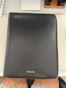 Vintage Leather Coach Folio (black)
