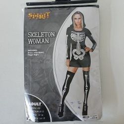 Halloween Skeleton Woman Costume 