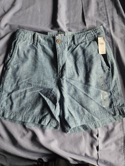 Light Blue Chambray Shorts with Tags